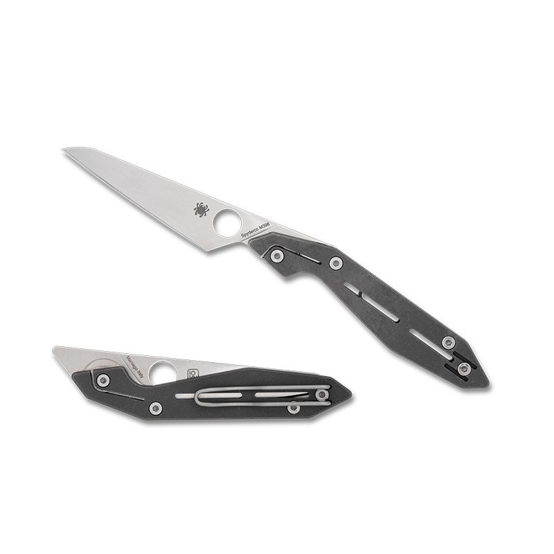 Nóż składany Spyderco Nand Gray Titanium, Satin M398 by Paul Alexander (C270TIP)