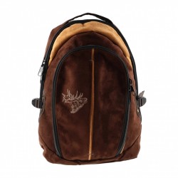 Plecak myśliwski zamsz brązowy SMART, haft głowa jelenia...