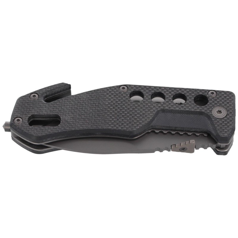 Nóż składany ratowniczy BlackFox G10 Black Rescue Folder (BF-115)