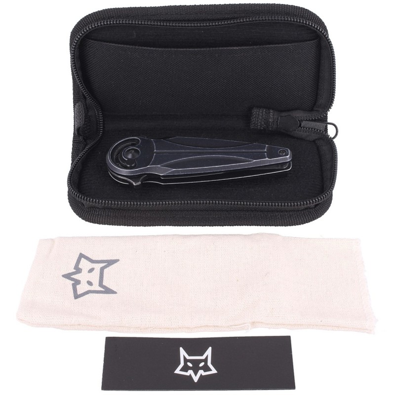 Nóż FOX Saturn, Black Aluminium, Black Stonewashed  N690Co by Denis Simonutti (FX-551 ALB)