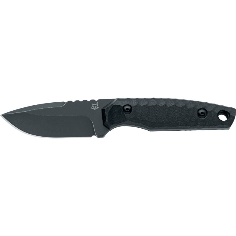 Nóż Fox KS Black G10, Top Shield Antracite Stonewashed Niolox by GZ Tactical Knives (FX-627 G10B)