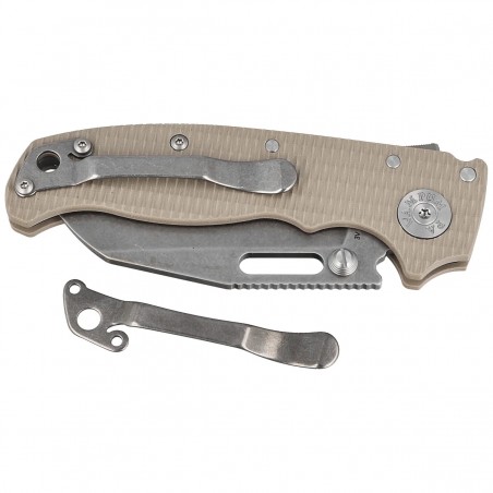 Nóż składany Demko AD20.5 Shark Foot Coyote Tan G10, Stonewashed CPM 3V by Andrew Demko (205-3V-SFCT) Nóż składany Demko AD20.5 Shark Foot Coyote Tan G10, Stonewashed CPM 3V by Andrew Demko (205-3V-SFCT)