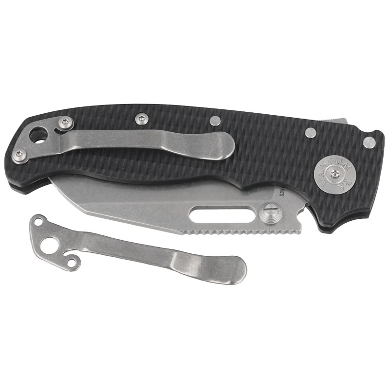 Nóż składany Demko AD20.5 Shark Foot Black G10, Stonewashed CPM S35VN by Andrew Demko (205-S35-SFB)