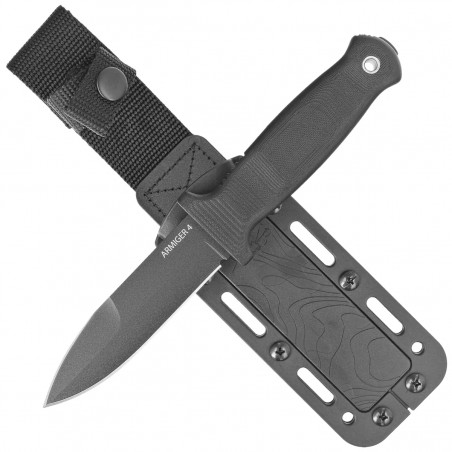 Nóż Demko Armiger 4 Spear Point Black TPR, Black Powder Coated 80CrV2 by Andrew Demko (ARM4-80CrV2-BLK-SPR) Nóż Demko Armiger 4 Spear Point Black TPR, Black Powder Coated 80CrV2 by Andrew Demko (ARM4-80CrV2-BLK-SPR)