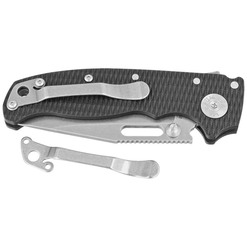 Nóż składany Demko AD20.5 Clip Point Black G10, Stonewashed CPM 20CV by Andrew Demko (205-20CV-BLK-CP)