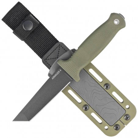 Nóż Demko Armiger 4 Tanto OD Green TPR, Black Powder Coated 80CrV2 by Andrew Demko (ARM4-80CrV2-OD-TP) Nóż Demko Armiger 4 Tanto OD Green TPR, Black Powder Coated 80CrV2 by Andrew Demko (ARM4-80CrV2-OD-TP)