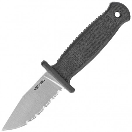 Nóż Demko Armiger 2 Clip Point Black TPR, Satin 4034SS by Andrew Demko (ARM2-4034SS-CP-SERR) Nóż Demko Armiger 2 Clip Point Black TPR, Satin 4034SS by Andrew Demko (ARM2-4034SS-CP-SERR)