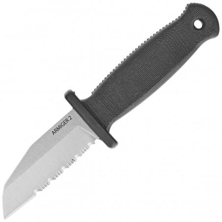 Nóż Demko Armiger 2 Shark Foot Black TPR, Satin 4034SS by Andrew Demko (ARM2-4034SS-SF-SERR) Nóż Demko Armiger 2 Shark Foot Black TPR, Satin 4034SS by Andrew Demko (ARM2-4034SS-SF-SERR)