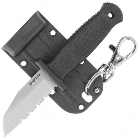 Nóż Demko Armiger 2 Shark Foot Black TPR, Satin 4034SS by Andrew Demko (ARM2-4034SS-SF-SERR) Nóż Demko Armiger 2 Shark Foot Black TPR, Satin 4034SS by Andrew Demko (ARM2-4034SS-SF-SERR)