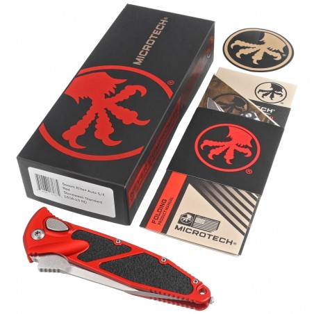Nóż automatyczny Microtech Socom Elite Auto S/E Red Aluminium/3M, Stonewashed M390 by Tony Marfione (160A-10RD) Nóż automatyczny Microtech Socom Elite Auto S/E Red Aluminium/3M, Stonewashed M390 by Tony Marfione (160A-10RD)