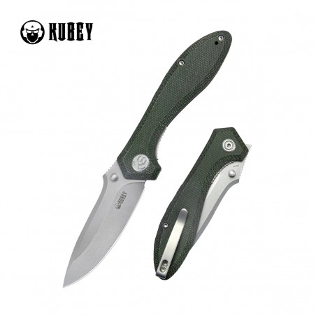 Nóż składany Kubey Ruckus Green Micarta, Beadblasted AUS-10 by Sherif Manganas (KU314N) Nóż składany Kubey Ruckus Green Micarta, Beadblasted AUS-10 by Sherif Manganas (KU314N)