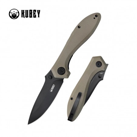 Nóż składany Kubey Ruckus Tan G10, Blackwashed AUS-10 by Sherif Manganas (KU314K) Nóż składany Kubey Ruckus Tan G10, Blackwashed AUS-10 by Sherif Manganas (KU314K)