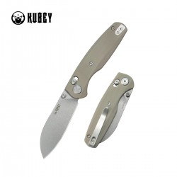Nóż składany Kubey Breeze Tan G10, Stonewashed 14C26N by Caleb Waltman (KU288C)
