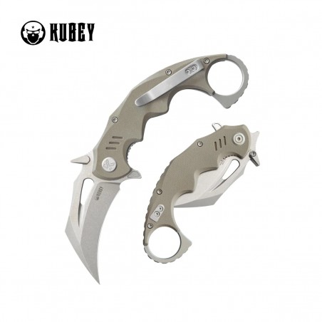 Nóż składany Kubey Mini Wrath Tan G10, Beadblasted 14C26N by MUZI Design (KU262C) Nóż składany Kubey Mini Wrath Tan G10, Beadblasted 14C26N by MUZI Design (KU262C)