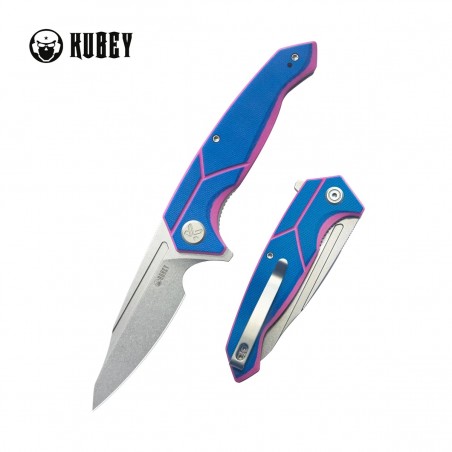 Nóż składany Kubey RBC-1 Blue / Pink G10, Stonewashed 14C28N by Sherif Manganas (KU373C) Nóż składany Kubey RBC-1 Blue / Pink G10, Stonewashed 14C28N by Sherif Manganas (KU373C)