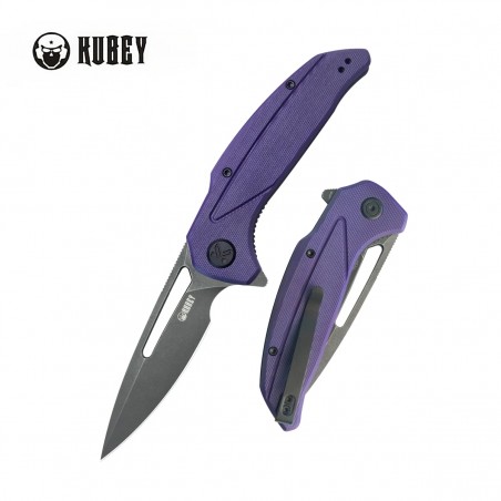 Nóż składany Kubey Nautilus Purple G10, Silver Sandblasted 14C28N by Sherif Manganas (KU372A) Nóż składany Kubey Nautilus Purple G10, Silver Sandblasted 14C28N by Sherif Manganas (KU372A)