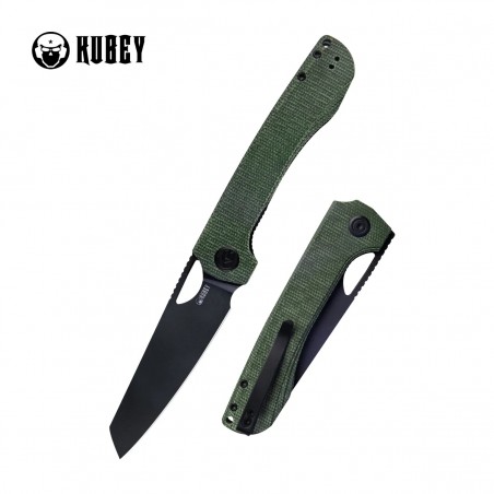 Nóż składany Kubey Elang Green Micarta, Blackwashed AUS-10 by Sebastian Irawan (KU365F) Nóż składany Kubey Elang Green Micarta, Blackwashed AUS-10 by Sebastian Irawan (KU365F)