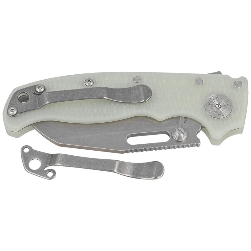 Nóż składany Demko AD20.5 Shark Foot Natural G10, Stonewashed CPM S35VN by Andrew Demko (205-S35-SFN)