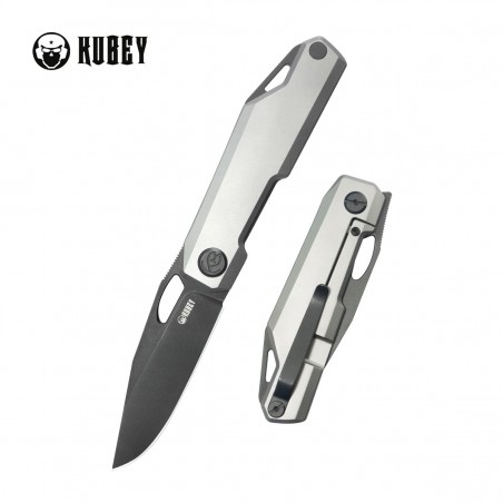 Nóż składany Kubey Verijero Grey Titanium, Blackwashed 14C28N by George Ovchinnikov (KB340B) Nóż składany Kubey Verijero Grey Titanium, Blackwashed 14C28N by George Ovchinnikov (KB340B)