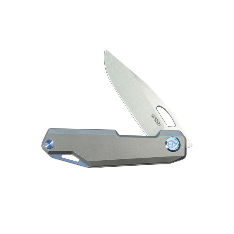 Nóż składany Kubey Verijero Grey Titanium, Satin 14C28N by George Ovchinnikov (KB340A)