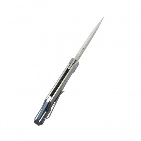 Nóż składany Kubey Verijero Grey Titanium, Satin 14C28N by George Ovchinnikov (KB340A)