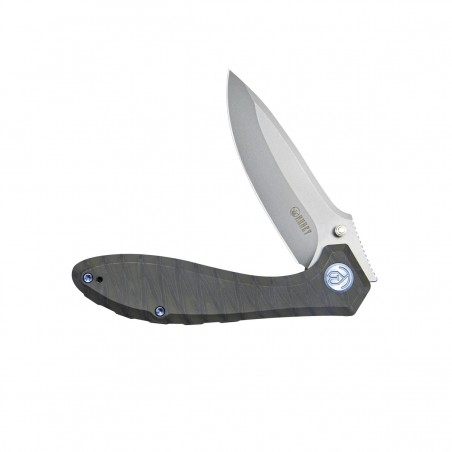 Nóż składany Kubey Ruckus Flamed Titanium, Beadblasted CPM 20CV by Sherif Manganas (KB314P) Nóż składany Kubey Ruckus Flamed Titanium, Beadblasted CPM 20CV by Sherif Manganas (KB314P)
