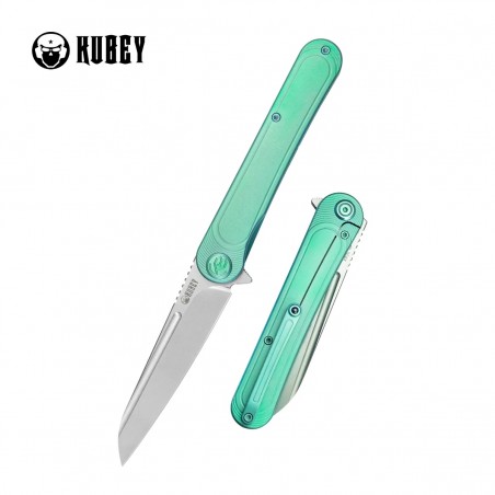 Nóż składany Kubey Dandy Green Titanium, Sandblasted CPM S90V by Maksym Tkachuk (KB247F) Nóż składany Kubey Dandy Green Titanium, Sandblasted CPM S90V by Maksym Tkachuk (KB247F)