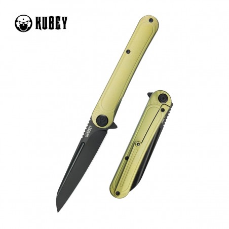 Nóż składany Kubey Dandy Gold Titanium, Blackwashed CPM S90V by Maksym Tkachuk (KB247E) Nóż składany Kubey Dandy Gold Titanium, Blackwashed CPM S90V by Maksym Tkachuk (KB247E)