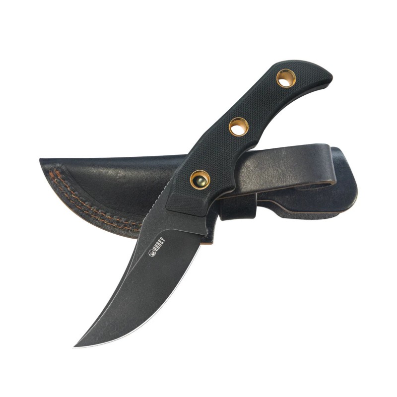 Nóż Kubey Blade Hunter Black G10, Blackwashed 14C28N by Mikkel Willumsen (KU375B)