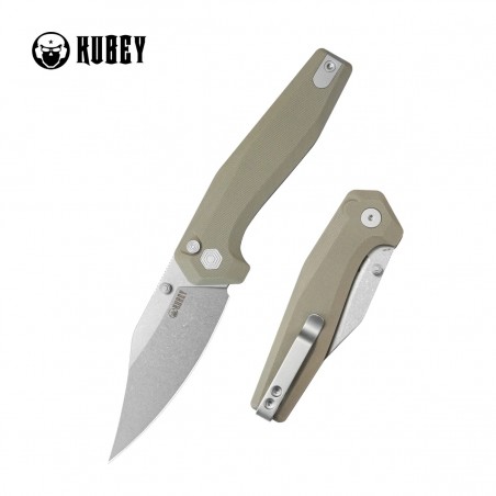 Nóż składany Kubey Hades Tan G10, Stonewashed 14C28N by Damned Designs (KU394C) Nóż składany Kubey Hades Tan G10, Stonewashed 14C28N by Damned Designs (KU394C)