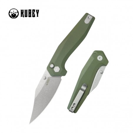 Nóż składany Kubey Hades Green G10, Stonewashed 14C28N by Damned Designs (KU394B) Nóż składany Kubey Hades Green G10, Stonewashed 14C28N by Damned Designs (KU394B)