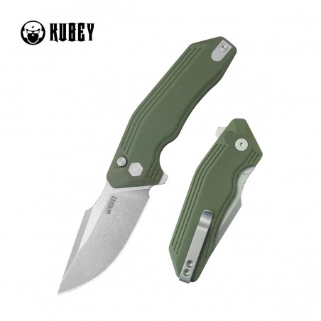 Nóż składany Kubey Basilisk Green G10, Stonewashed 14C28N by Damned Designs (KU391B) Nóż składany Kubey Basilisk Green G10, Stonewashed 14C28N by Damned Designs (KU391B)