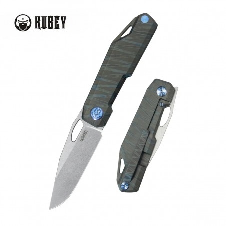 Nóż składany Kubey Verijero Flamed Titanium, Stonewashed 14C28N by George Ovchinnikov (KB340F) Nóż składany Kubey Verijero Flamed Titanium, Stonewashed 14C28N by George Ovchinnikov (KB340F)