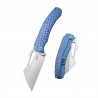Nóż składany Kubey Sylow Blue Titanium, Stonewashed 14C28N by James Lowe (KU260B)