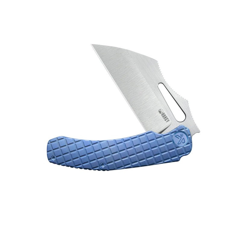 Nóż składany Kubey Sylow Blue Titanium, Stonewashed 14C28N by James Lowe (KU260B)