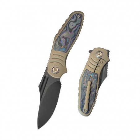 Nóż składany Kubey KB Knives Stroller Bronze Titanium/Damtanium CamoCarbon, Blackwashed CPM 20CV by Utilizator (KB384C) Nóż składany Kubey KB Knives Stroller Bronze Titanium/Damtanium CamoCarbon, Blackwashed CPM 20CV by Utilizator (KB384C)
