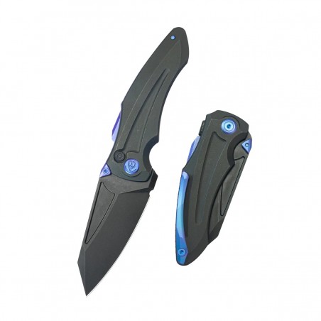 Nóż składany Kubey Sumo Black Titanium, Blackwashed CPM 20CV by Jake Hoback (KB400E) Nóż składany Kubey Sumo Black Titanium, Blackwashed CPM 20CV by Jake Hoback (KB400E)