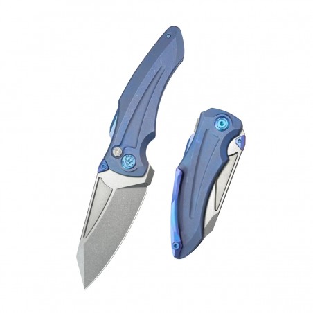 Nóż składany Kubey Sumo Blue Titanium, Stonewashed CPM 20CV by Jake Hoback (KB400C) Nóż składany Kubey Sumo Blue Titanium, Stonewashed CPM 20CV by Jake Hoback (KB400C)