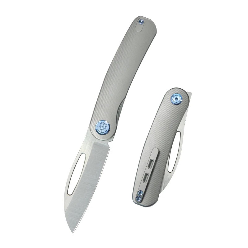 Nóż składany Kubey KB Knives Decimal Gray Titanium, Satin M390 by Mark Perez (KB354A)