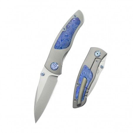 Nóż składany Kubey KB Knives Vertigo Gray Titanium/Timascus, Stonewashed CPM S35VN by Peter Carey (KB258D) Nóż składany Kubey KB Knives Vertigo Gray Titanium/Timascus, Stonewashed CPM S35VN by Peter Carey (KB258D)