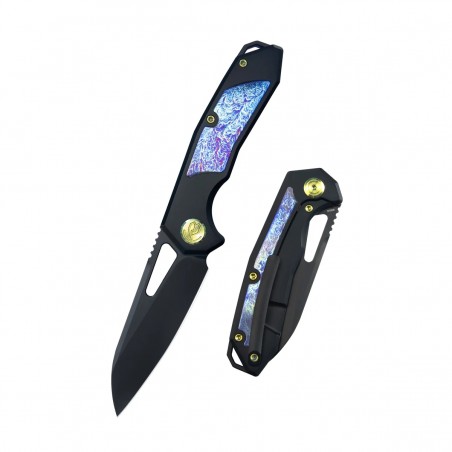 Nóż składany Kubey KB Knives Vagrant Black Titanium/Timascus, Black DLC CPM S35V by Maksim Tkachuk (KB284I) Nóż składany Kubey KB Knives Vagrant Black Titanium/Timascus, Black DLC CPM S35V by Maksim Tkachuk (KB284I)