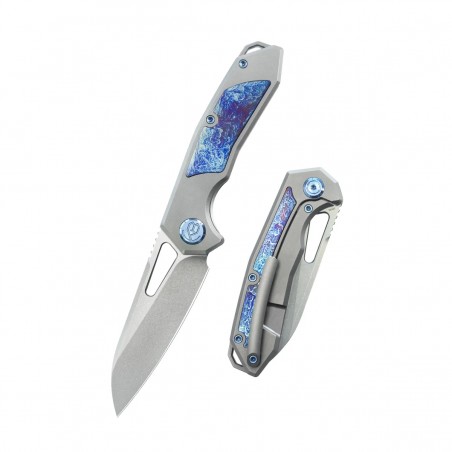 Nóż składany Kubey KB Knives Vagrant Gray Titanium/Timascus, Beadblasted CPM S35VN by Maksim Tkachuk (KB284H) Nóż składany Kubey KB Knives Vagrant Gray Titanium/Timascus, Beadblasted CPM S35VN by Maksim Tkachuk (KB284H)