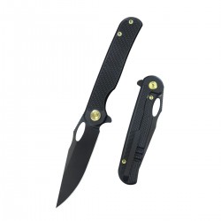 Nóż składany Kubey KB Knives Hydro Black Titanium, Black DLC M390 by Mark Perez (KB323B)
