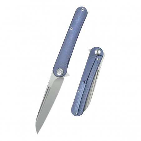 Nóż składany Kubey KB Knives Dandy Blue Titanium, Sandblasted CPM S90V by Maksym Tkachuk (KB247K) Nóż składany Kubey KB Knives Dandy Blue Titanium, Sandblasted CPM S90V by Maksym Tkachuk (KB247K)