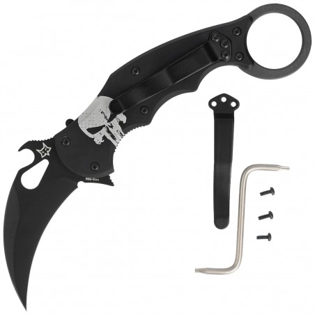Nóż składany Fox The Skull Karambit Black Aluminium, Black N690Co (FX-599 ALB-4) Nóż składany Fox The Skull Karambit Black Aluminium, Black N690Co (FX-599 ALB-4)