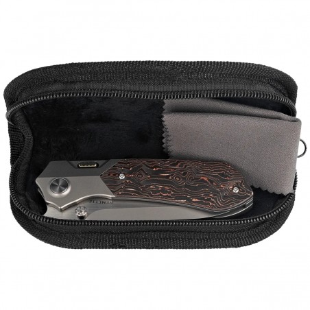 Nóż składany Remette RTPT-D Gray Titanium/Copper Carbon Fiber, Pearlescent M390 Nóż składany Remette RTPT-D Gray Titanium/Copper Carbon Fiber, Pearlescent M390