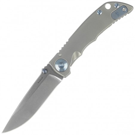 Nóż składany Spartan Blades Harsey Folder 3.25 Gray Titanium, Blue HW, Stonewashed CPM S45VN by William W. Harsey Jr. (SF10SWBL) Nóż składany Spartan Blades Harsey Folder 3.25 Gray Titanium, Blue HW, Stonewashed CPM S45VN by William W. Harsey Jr. (SF10SWBL)
