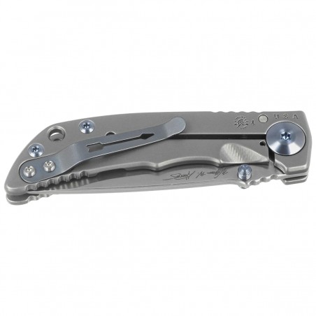 Nóż składany Spartan Blades Harsey Folder 3.25 Gray Titanium, Blue HW, Stonewashed CPM S45VN by William W. Harsey Jr. (SF10SWBL) Nóż składany Spartan Blades Harsey Folder 3.25 Gray Titanium, Blue HW, Stonewashed CPM S45VN by William W. Harsey Jr. (SF10SWBL)