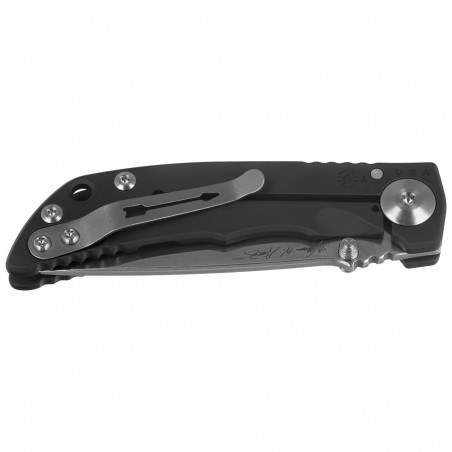 Nóż składany Spartan Blades Harsey Folder 3.25 Black PVD Titanium, Gray HW, Stonewashed MagnaCut by William W. Harsey Jr. (SF10S Nóż składany Spartan Blades Harsey Folder 3.25 Black PVD Titanium, Gray HW, Stonewashed MagnaCut by William W. Harsey Jr. (SF10S