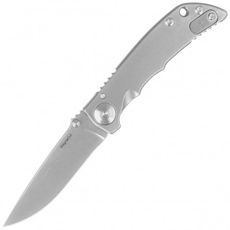 Nóż składany Spartan Blades Harsey Folder 3.25 Gray Titanium, Gray HW, Stonewashed MagnaCut by William W. Harsey Jr. (SF10SW) Nóż składany Spartan Blades Harsey Folder 3.25 Gray Titanium, Gray HW, Stonewashed MagnaCut by William W. Harsey Jr. (SF10SW)